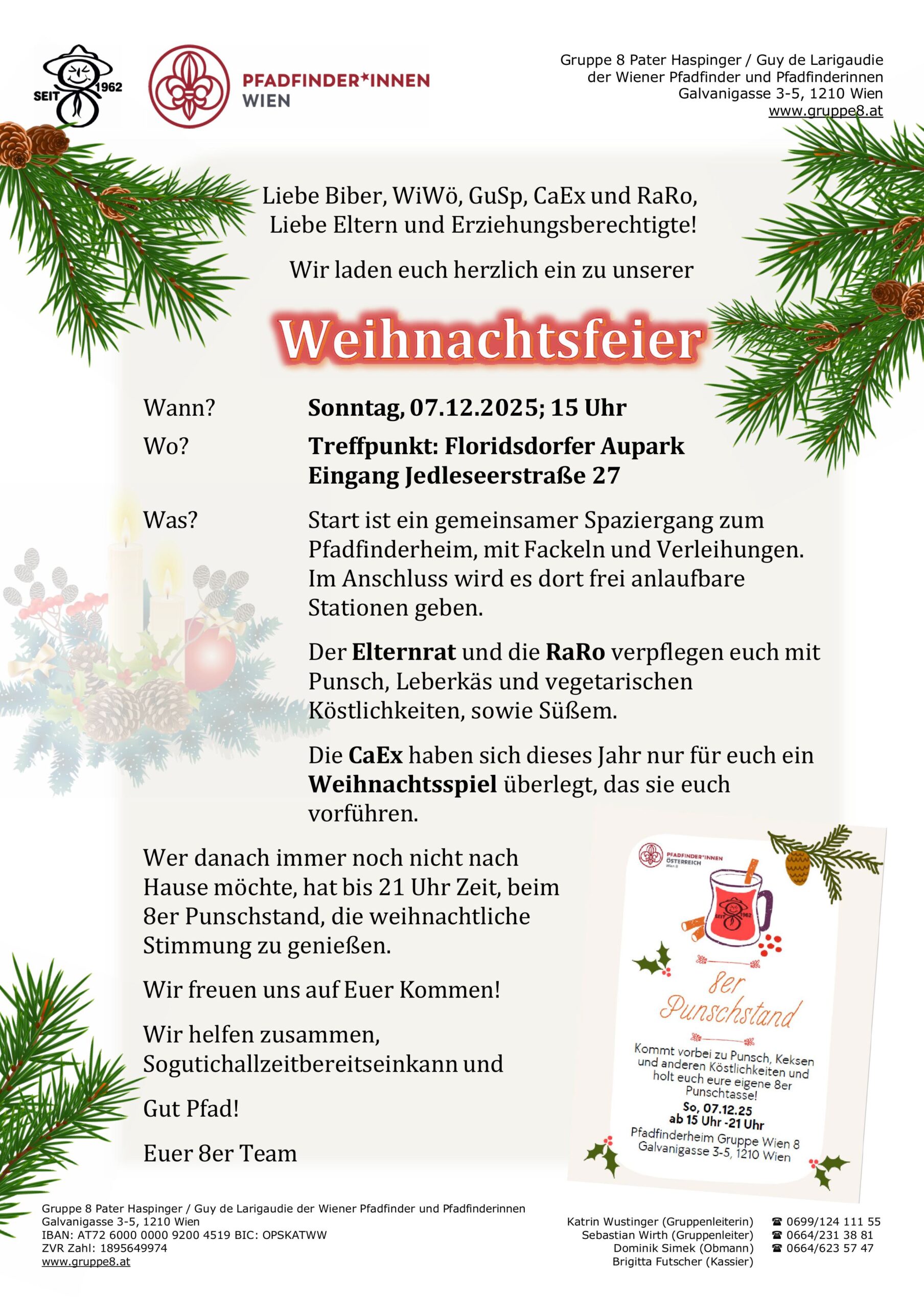 Mehr über den Artikel erfahren Weihnachtsfeier am 7.12.2025