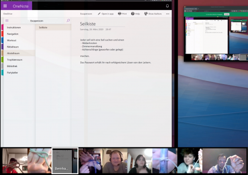 Knotenaufgabe im Online Escape-the-Room